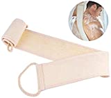 Cepillo de Ducha de Espalda, 2 Texturas Fibra de Carbón de Bambú Natural y Lino,...