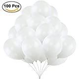 Globos Festival 100 Globos de látex Blancos Metalizados Surtidos 8' 20CM Biodegradable...