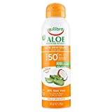 Equilibra Protector Solar, Spray Leche Solar Spf 50+ con Aloe Vera, Aceite de Coco y de...