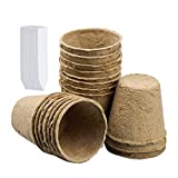 100 pcs Macetas Biodegradables Semilleros Biodegradables de 6 cm con 50 Etiquetas...