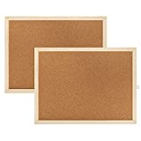 testyu 2 Piezas Tablero de Corcho, Corcho Natural con Marco de Madera Biodegradable Usado...