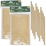 Eco Natural 200 Pajitas de Papel Desechables 20 cm x 6 mm, 100% Ecológico, Reciclable y...