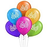 ocballoons Juego de 20 globos para cumpleaños de 40 años, biodegradables, de látex,...