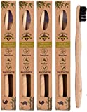 Set de 4 cepillos de dientes madera de Bambú, vegano , biológico , biodegradable,100%...